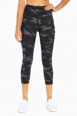 Marika Balance Collection Eclipse Printed Side Pocket Mid Calf Capri Legging
