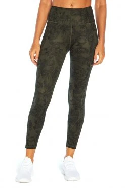 Marika Balance Collection Printed Side Pocket Eclipse Ankle Legging Bottoms
