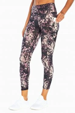 Marika Balance Collection Printed Side Pocket Eclipse Ankle Legging Bottoms