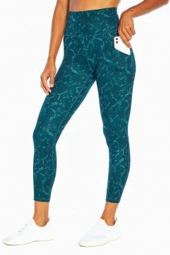 Marika Balance Collection Printed Side Pocket Eclipse Ankle Legging Bottoms