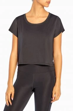 Marika Features Glow Up Cropped Short Sleeve Tee