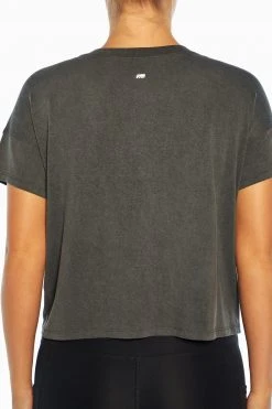 Marika Switchback Cropped Short Sleeve Tee Tops