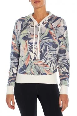 Marika Playful Prints Sit Back Cropped Hoodie