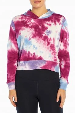 Marika Playful Prints Spectrum Cropped Hoodie