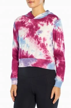 Marika Playful Prints Spectrum Cropped Hoodie
