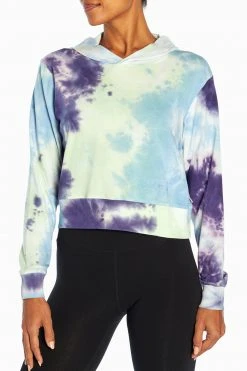Marika Playful Prints Spectrum Cropped Hoodie