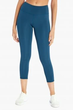 Marika Sport Solid Capri Legging - Teal Nights