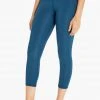 Marika Sport Solid Capri Legging - Teal Nights