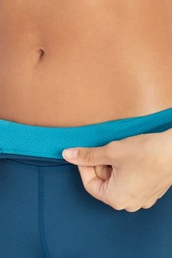 Marika Sport Solid Capri Legging - Teal Nights